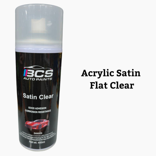 Satin Matte Matt 1K Acrylic Clear Top Coat  400ml Auto Paint Aerosol Automotive DIY Use BCS