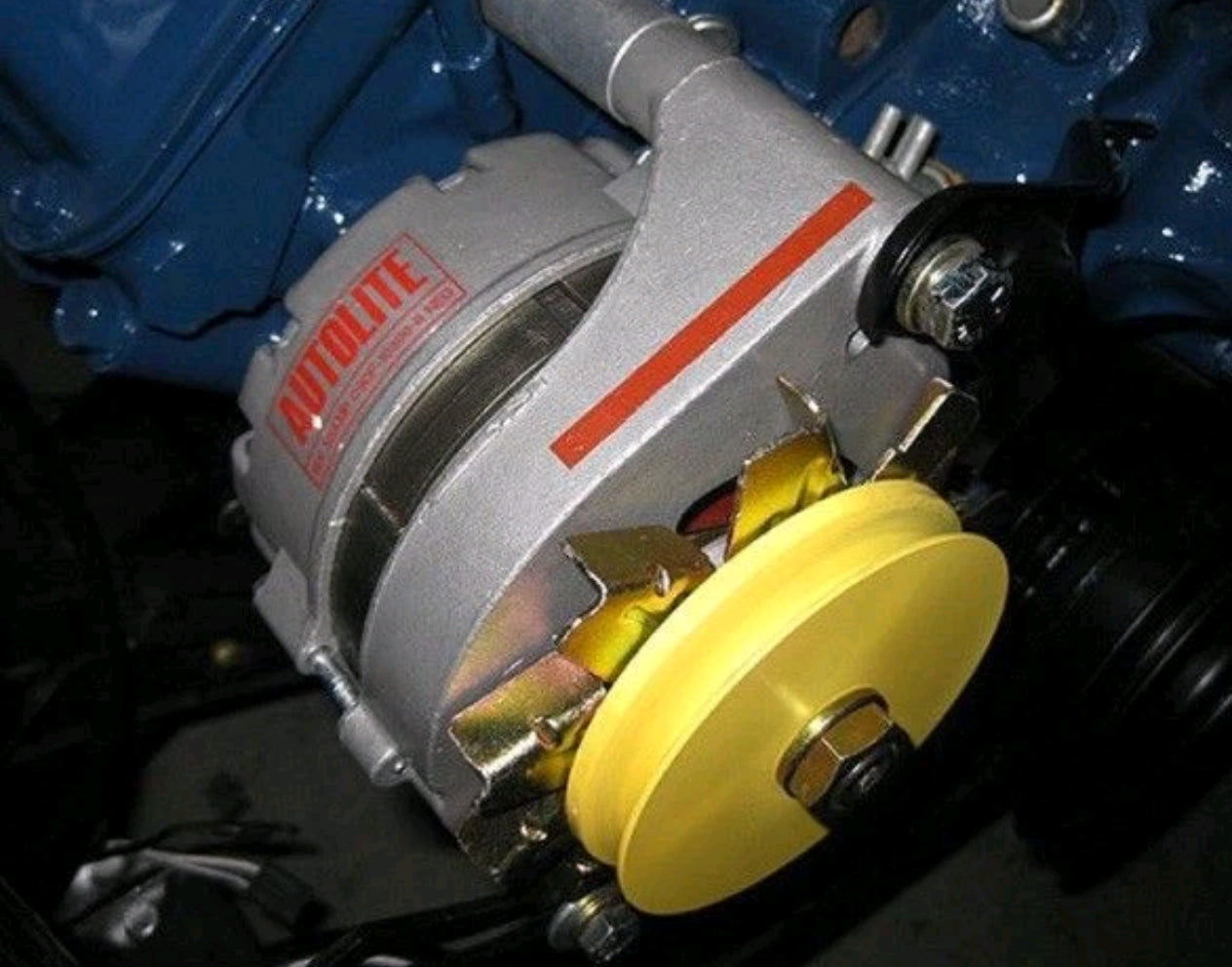 Ford Falcon XW XY GT GS Fairmont Autolite Alternator Yellow Pulley Paint