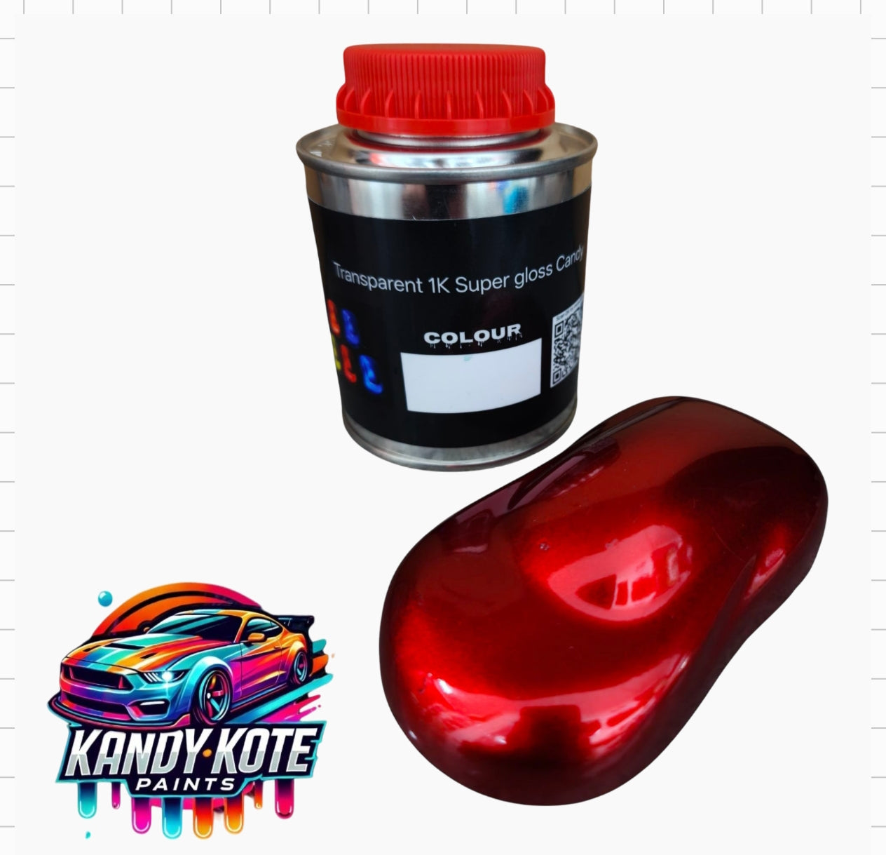 Kandy Kote 2 Layer Acrylic 1K Super Gloss Candy Auto Paint 250ml Kits