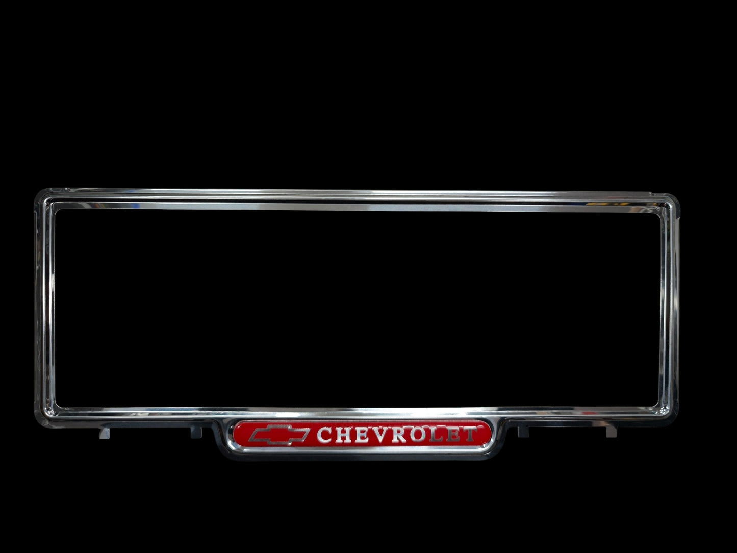 Genuine Retro Red Chevrolet Classic License Plate Covers - Pair