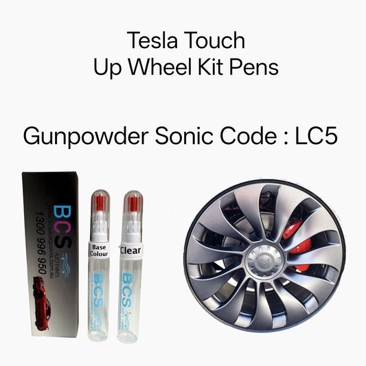Tesla Mag Wheel Paint Touch up kit Gunpowder Sonic Code  LC5