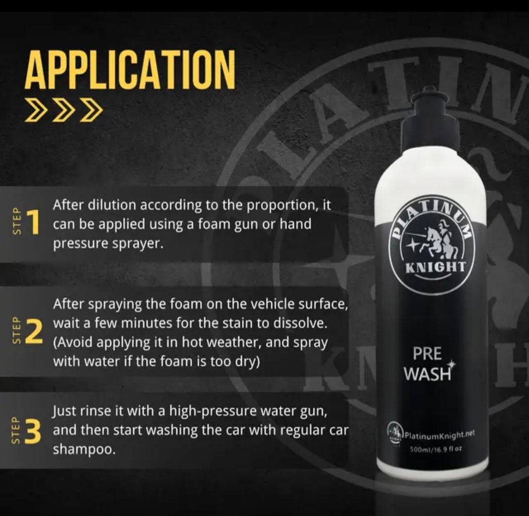 Platinum PRE Wash TouchLess Car Shampoo Self-cleaning Prevents car wash swirls & scratches