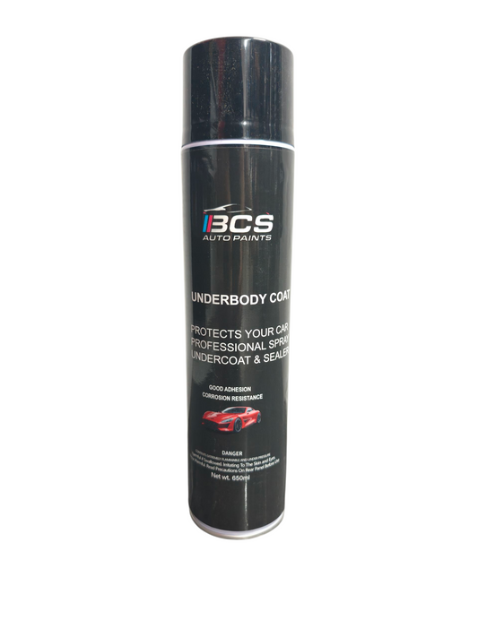 BCS Underbody Protection Coating Black Large 650g Can Satin Black Under Car Ute Tray