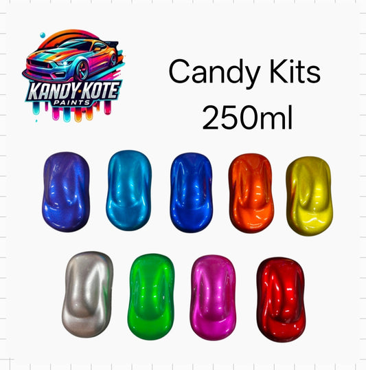 Kandy Kote 2 Layer Acrylic 1K Super Gloss Candy Auto Paint 250ml Kits