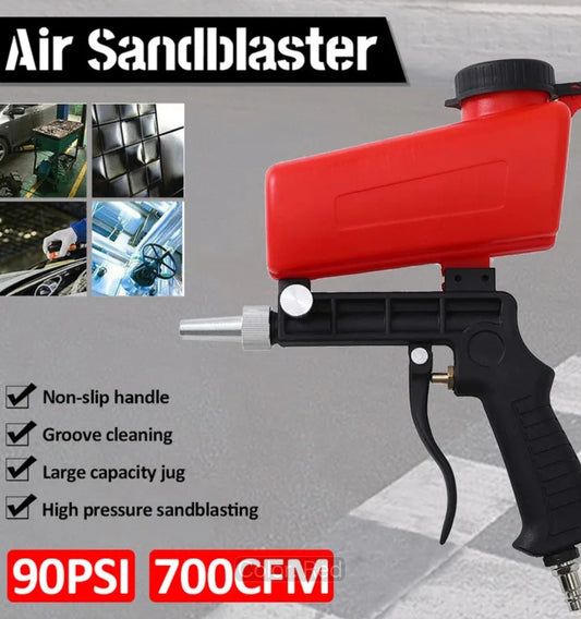 Portable Pneumatic Air Sandblasting Gun Handheld Antirust Abrasive Sand Blaster