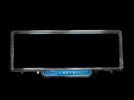 Genuine Retro Style Blue Chevrolet Classic License Plate Covers - Pair