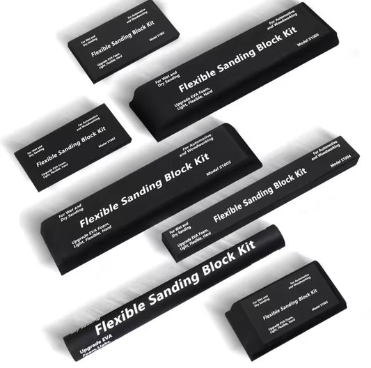 7 Piece Sanding block Velcro set Smash vehicle repairs Eva Foam