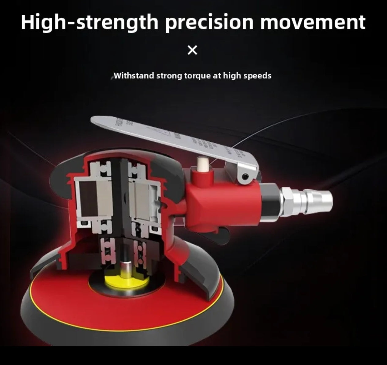 Professional Air Orbital Palm Sander 5" 125mm Dual Action with Vacuum Hose