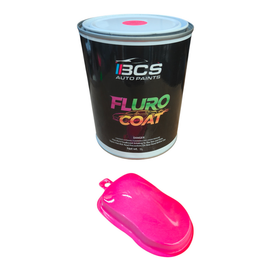1L Spray Paint Fluorescent Pink  Auto Base Paint BCS Fluro Coat