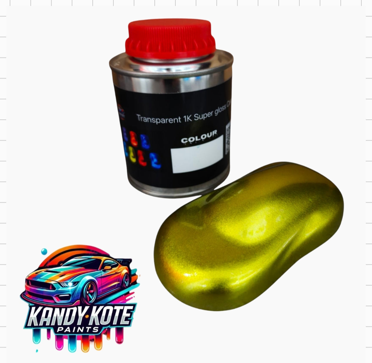 Kandy Kote 2 Layer Acrylic 1K Super Gloss Candy Auto Paint 250ml Kits