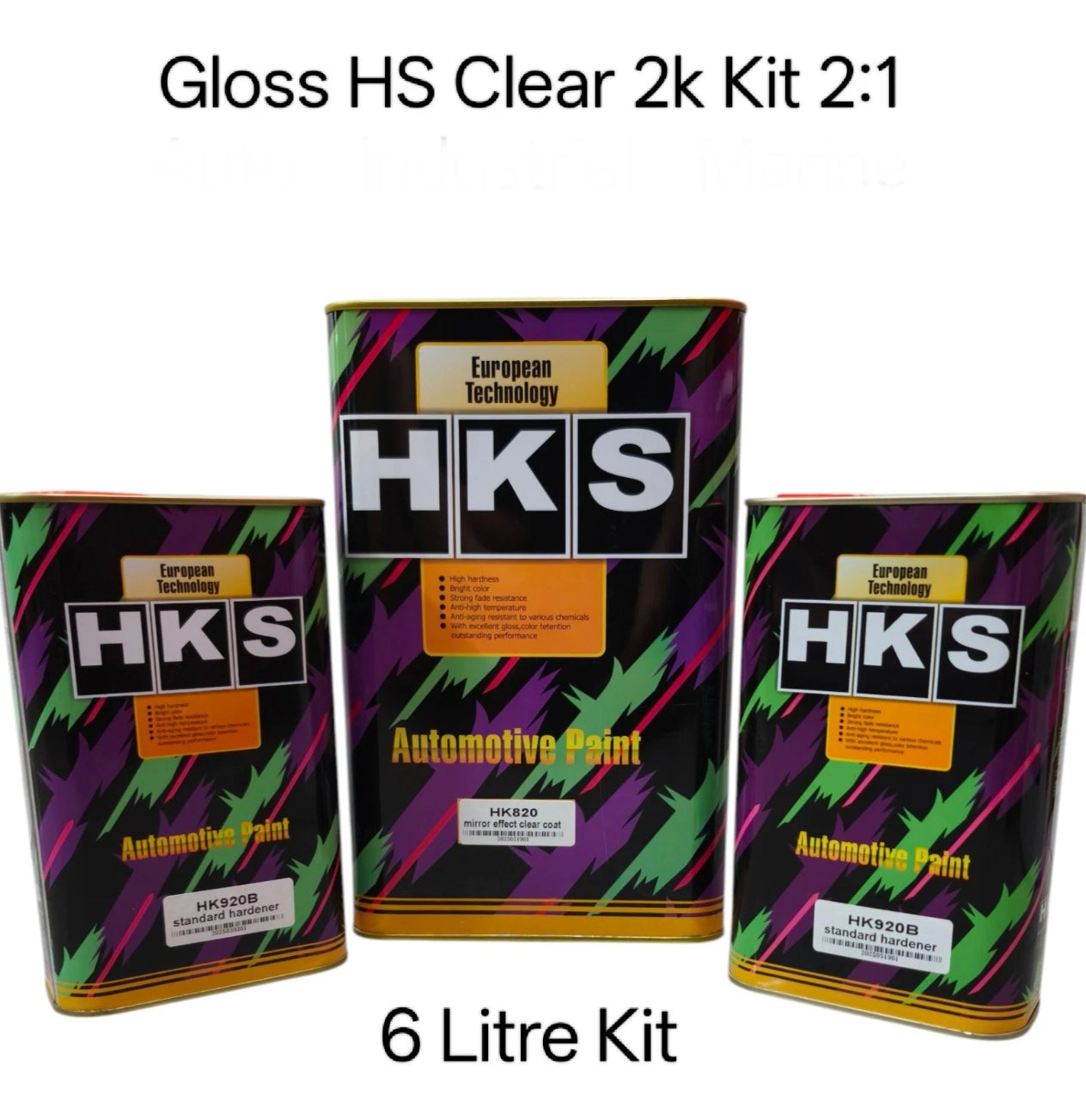 HKS 6 Litre 2k Clear and hardner Kit 2:1 High Gloss Clear