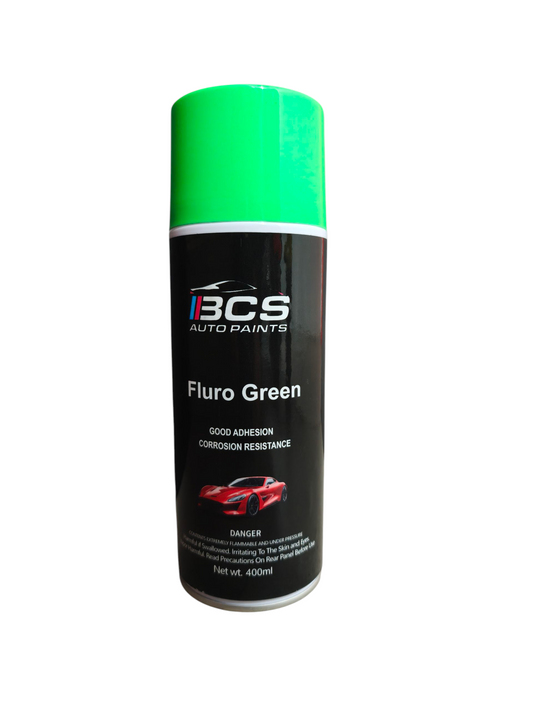 Fluro Green Aerosol Paint Aerosol 400ml Base Coat Flourescent