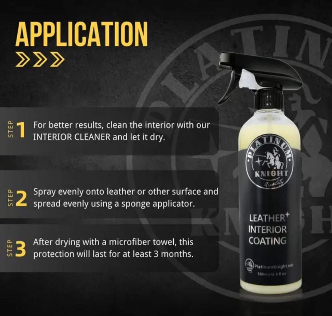 Platinum Leather Quick Detailer Sprayable Interior
Cleaner & Conditioner UV protection Auto
Detailing