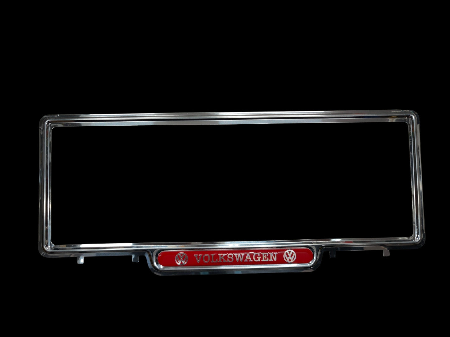 Genuine Retro Style Red Volkswagen Classic License Plate Covers - Pair