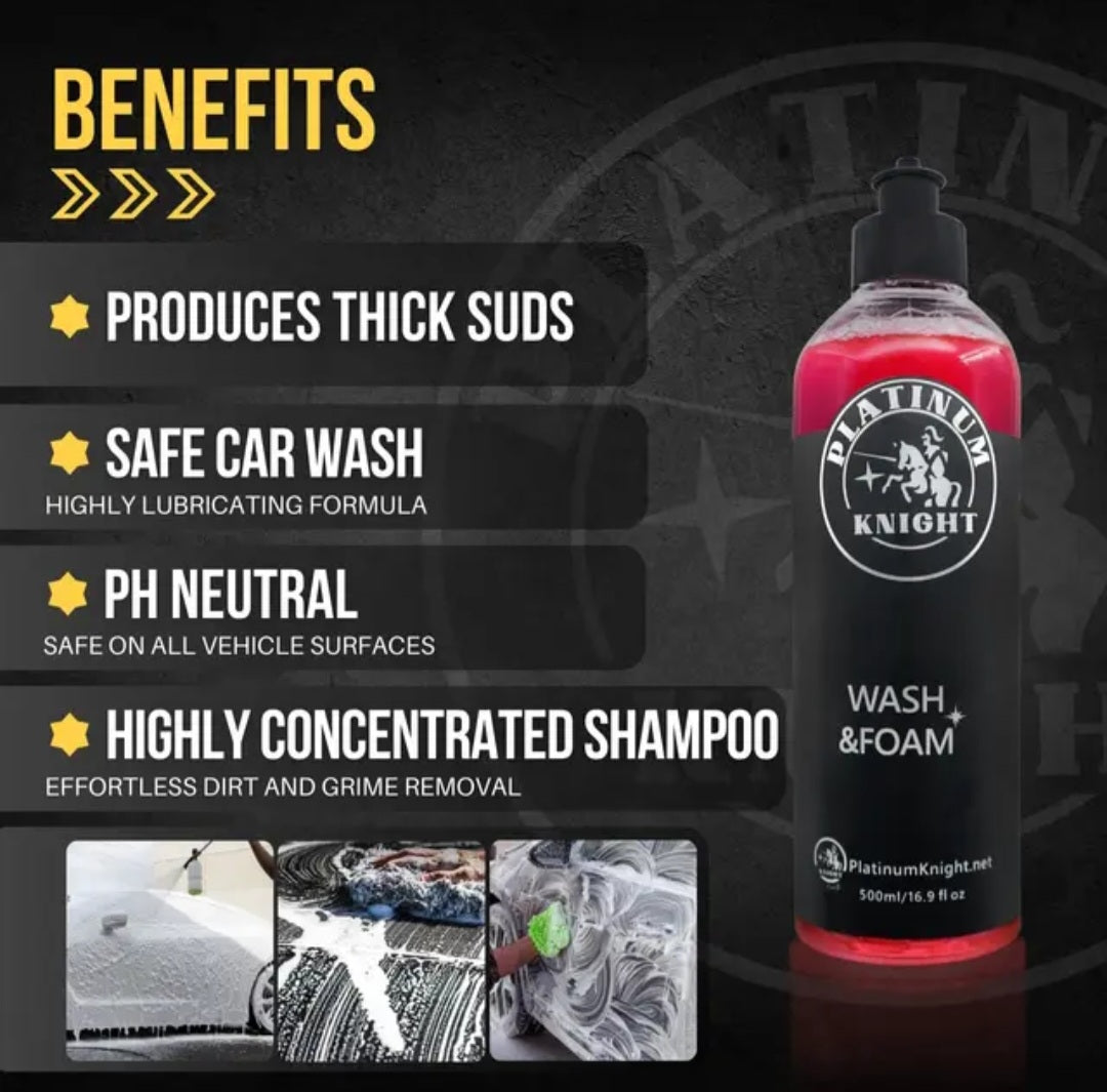 Platinum Snow Foam Car Wash Shampoo Ph Neutral
Car Care Foaming Soap Wax polish Auto
Detailing