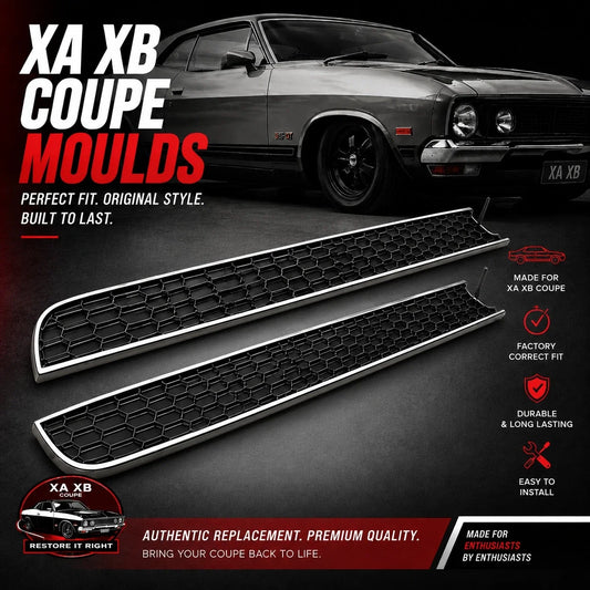 FORD XA XB GS GT Coupe HONEYCOMB REAR MOULDS - Suit HARDTOP FALCON WITH PINS