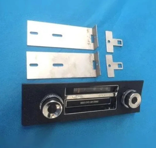 FORD XW XY GT GS FALCON 8 TRACK DUMMY FACE + BRACKETS - ARGENT SILVER