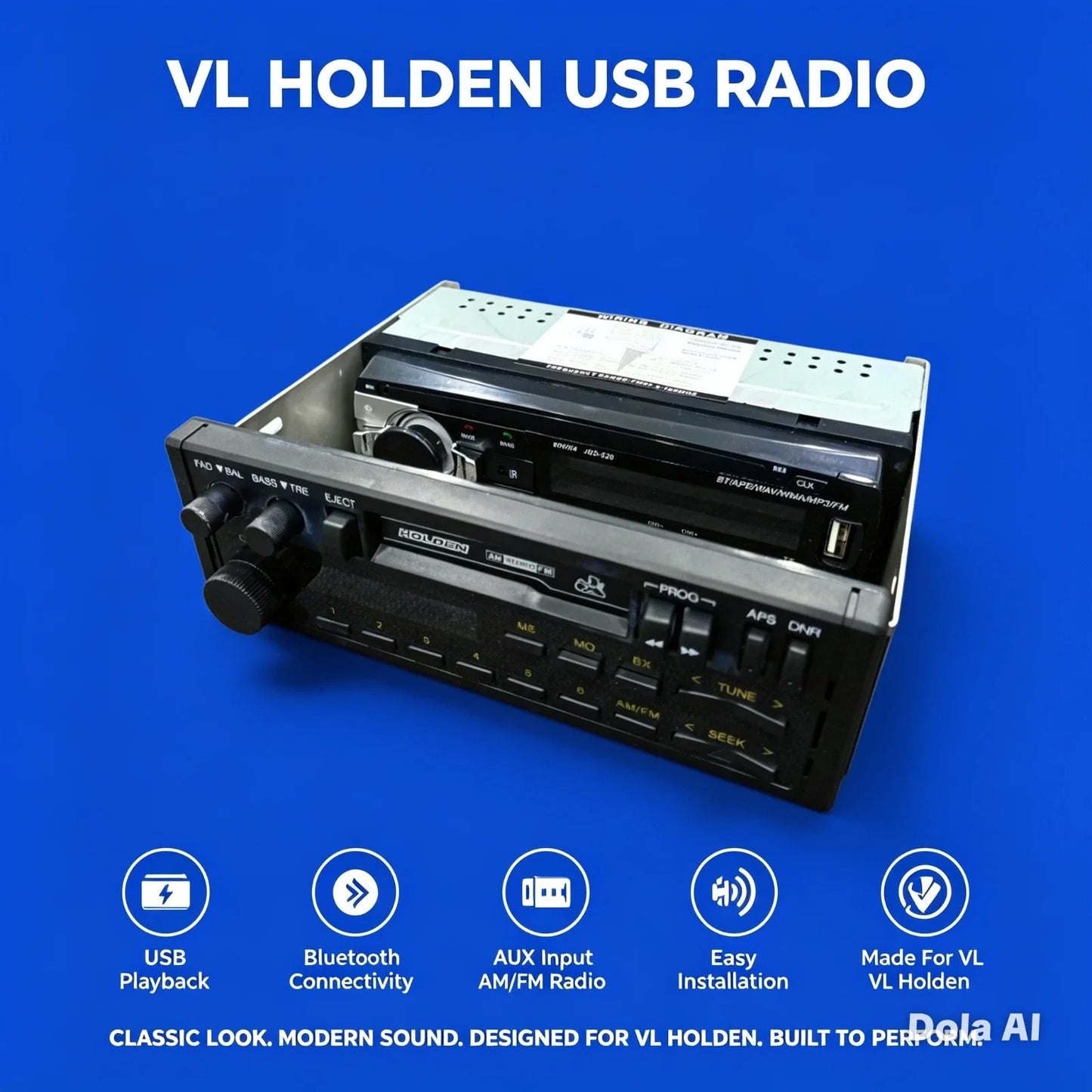 Brand New USB Radio - Dummy Face HOLDEN VL CALAIS WALKINSHAW