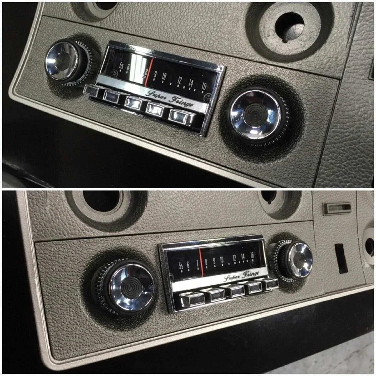 XW XY GT GS FALCON FAIRMONT SUPERFRINGE RADIO FACE + BRACKETS - ARGENT HO 351