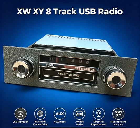 Brand New USB Radio - Dummy Face XW 8 TRACK PLAYER GS GT FALCON FAIRMONT ARGENT