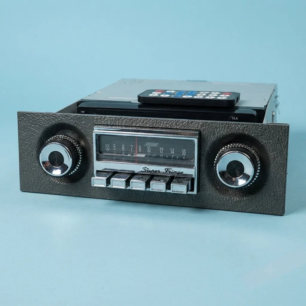 XW XY GT GS FALCON FAIRMONT SUPERFRINGE RADIO FACE + BRACKETS - ARGENT HO 351