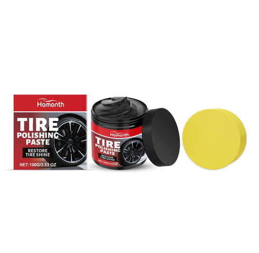 Tyre Shine Paste Black Gloss + Applicator Sponge