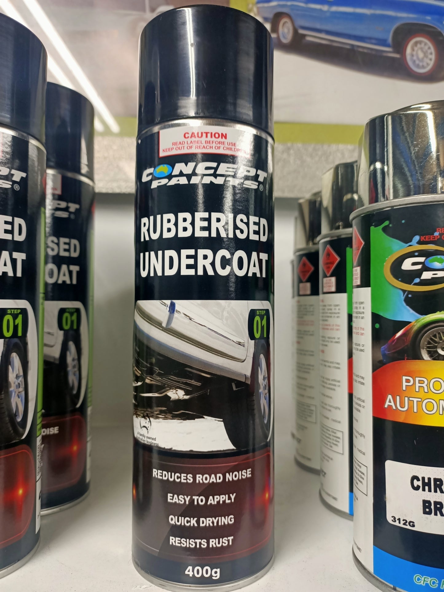 Concept Black Rubberised underbody coating 400g Aerosol